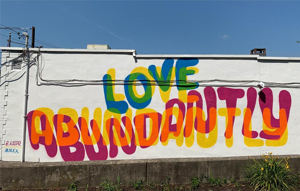 "Love Abundantly" – Mural by Brian Kaspr