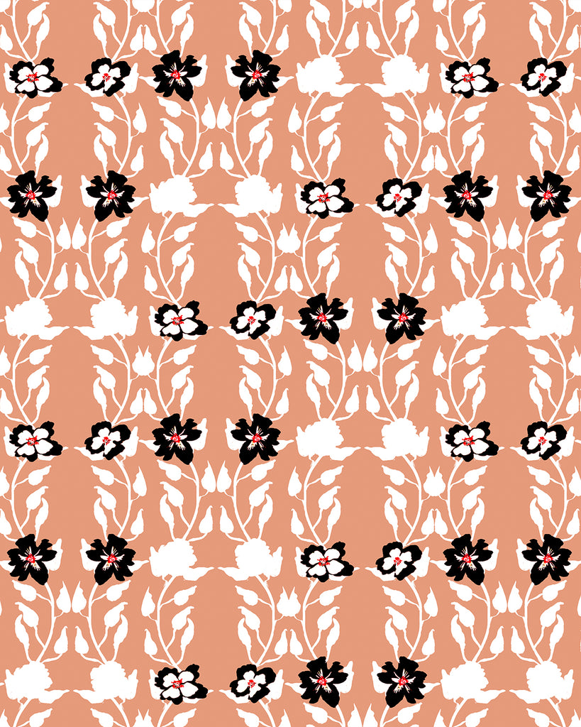 Gertrude - Apricot - Peel and Stick Wallpaper