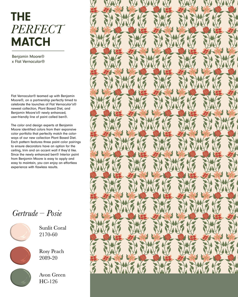 Gertrude - Posie - Peel and Stick Wallpaper