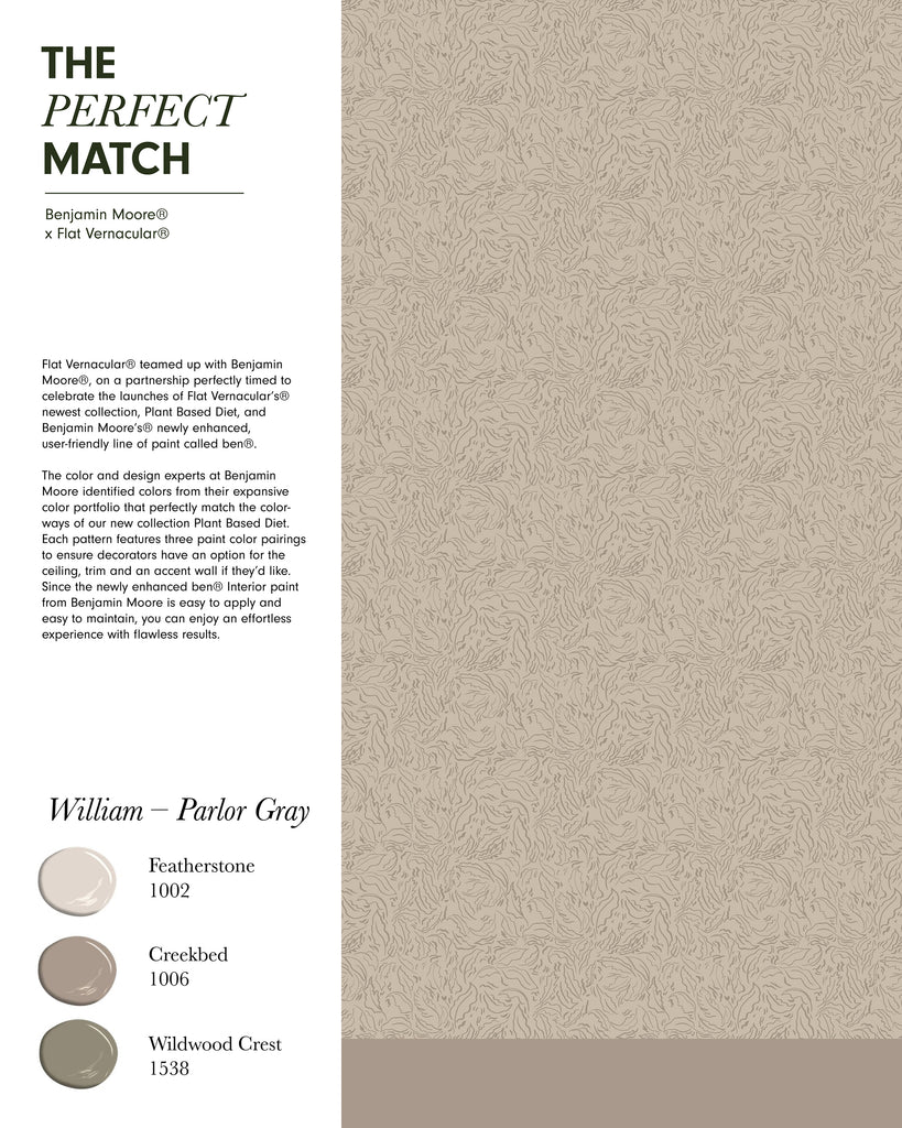 William - Parlor Gray Wallpaper
