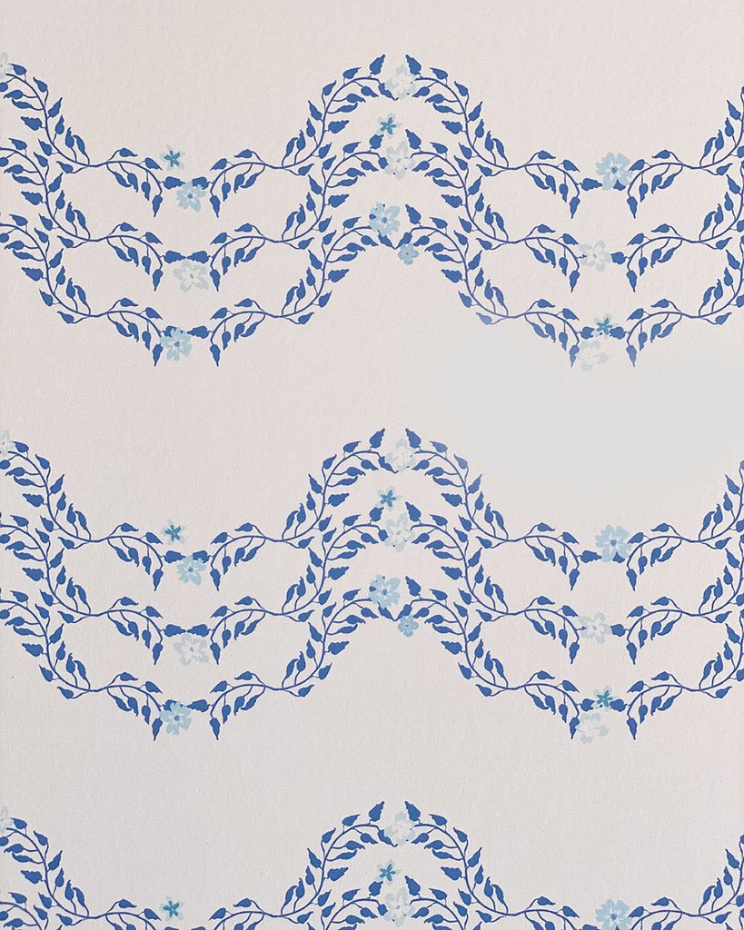 Paige - Newport Blue Wallpaper
